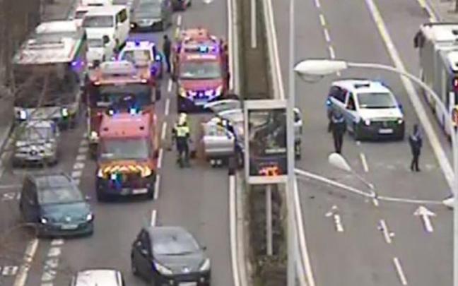 Imagen del accidente desde una cámara del Ayuntamiento.