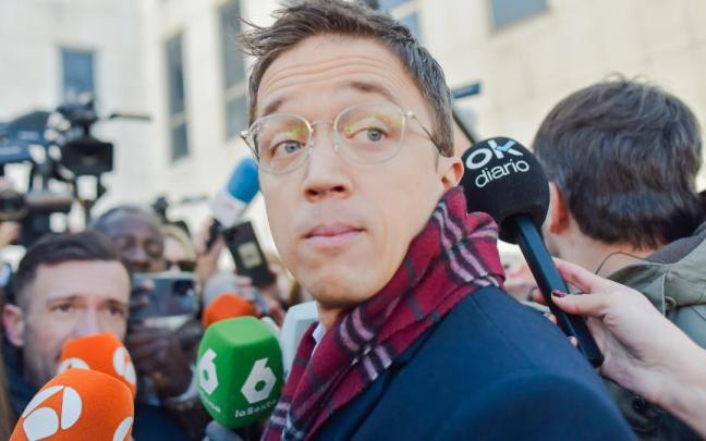 Iñigo Errejón, a su llegada a los juzgados de Plaza de Castilla.