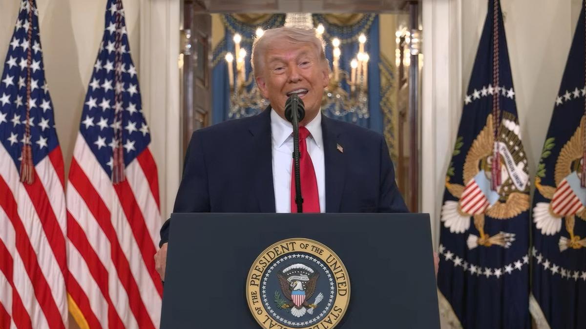 Donald Trump, presidente de EE.UU., desde la Casa Blanca