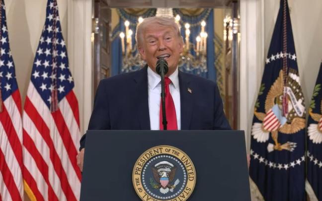 Donald Trump, presidente de EE.UU., desde la Casa Blanca