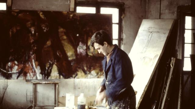 Un joven Alberdi en pleno proceso de creación.