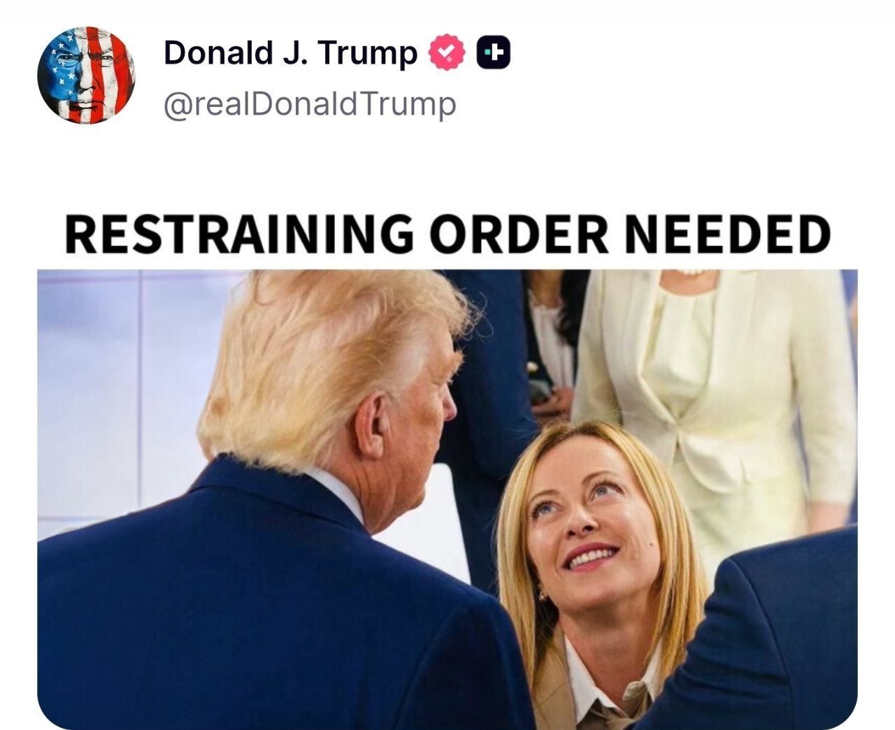 Trump se burla de Meloni y pide una "orden de alejamiento" antes de la cumbre de la OTAN