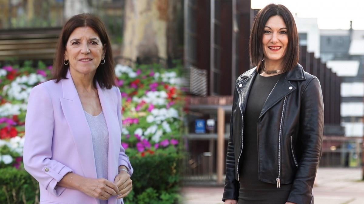 Izaskun Bilbao y Oihane Agirregoitia.