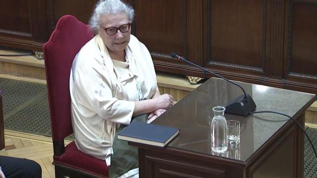 La empresaria Carmen Pano durante su declaración como testigo en el Tribunal Supremo.