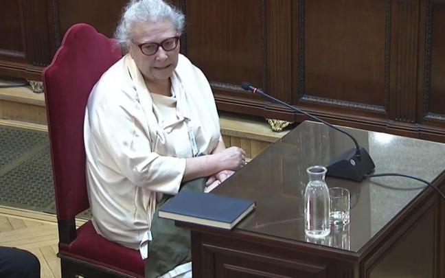La empresaria Carmen Pano durante su declaración como testigo en el Tribunal Supremo.