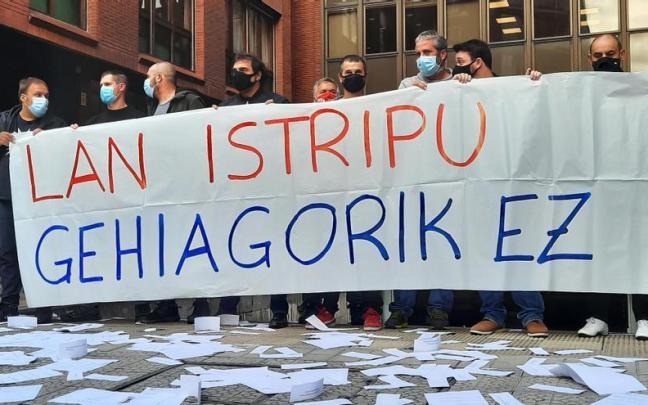 Concentración de denuncia de accidentes laborales.