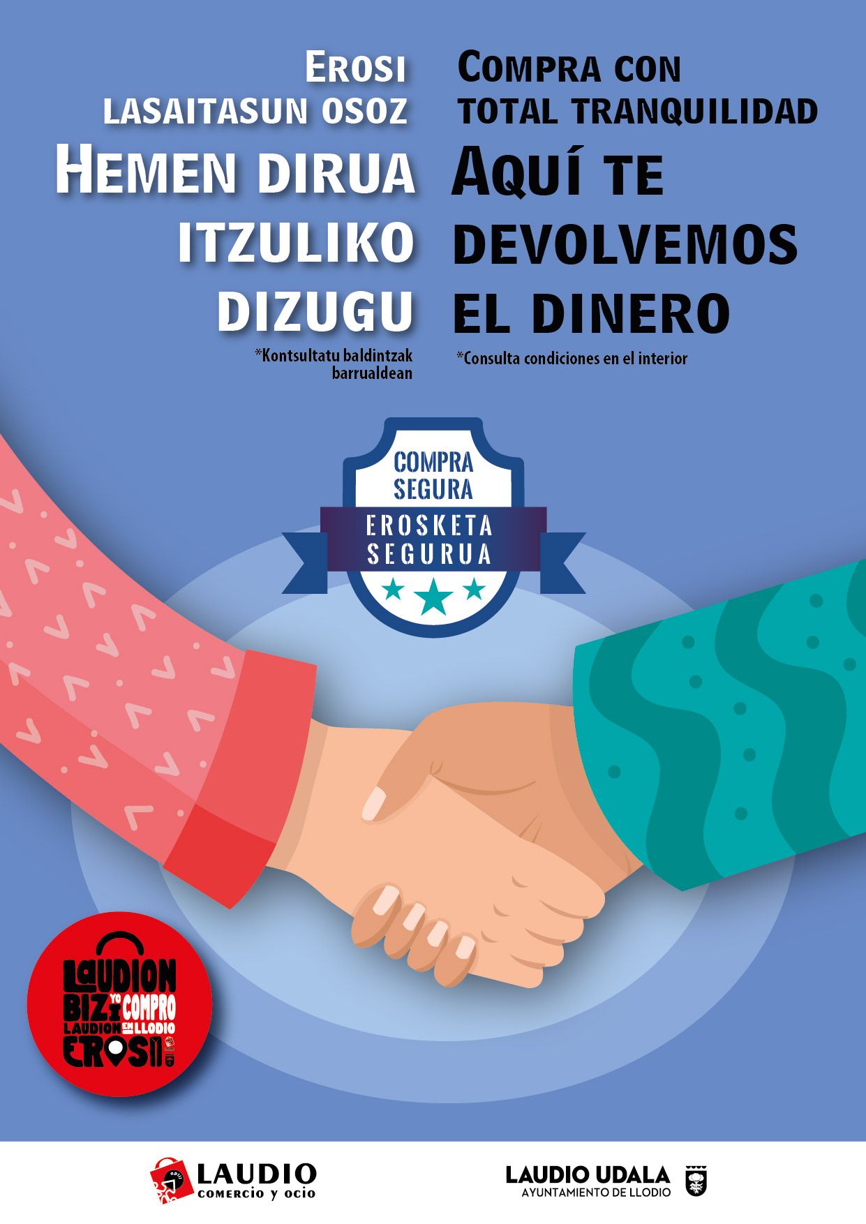 Cartel que identificará a los comercios sumados a la experiencia piloto de devoluciones