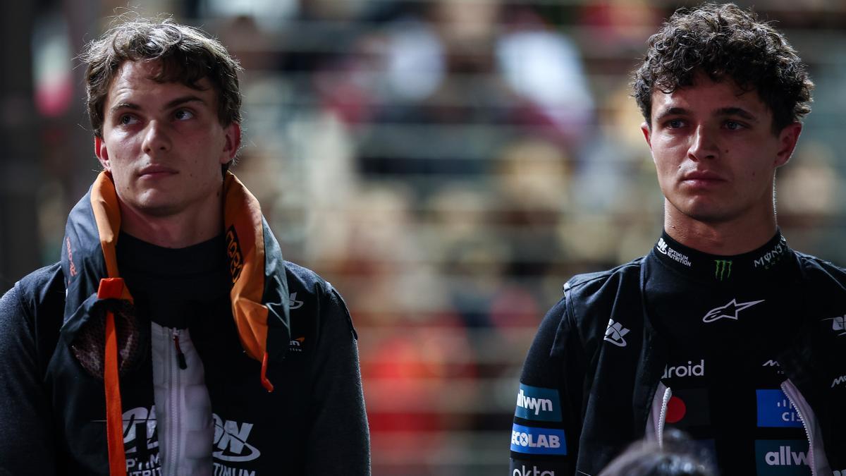 Oscar Piastri y Lando Norris, en el pasado Gran Premio de Singapur.