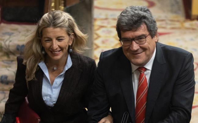 La vicepresidenta segunda, Yolanda Díaz, y el ministro de la Seguridad Social, José Luis Escrivá. La vicepresidenta segunda, Yolanda Díaz, y el ministro de la Seguridad Social, José Luis Escrivá.