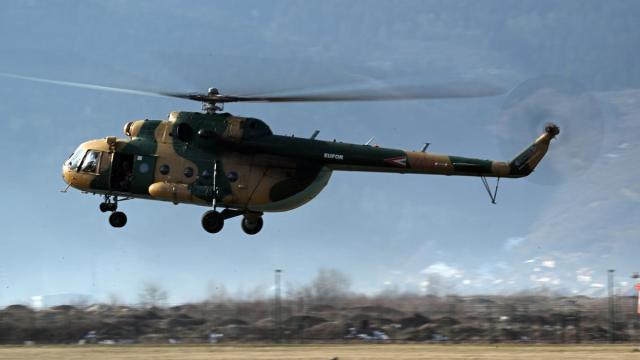 Helicóptero de la EUFOR.