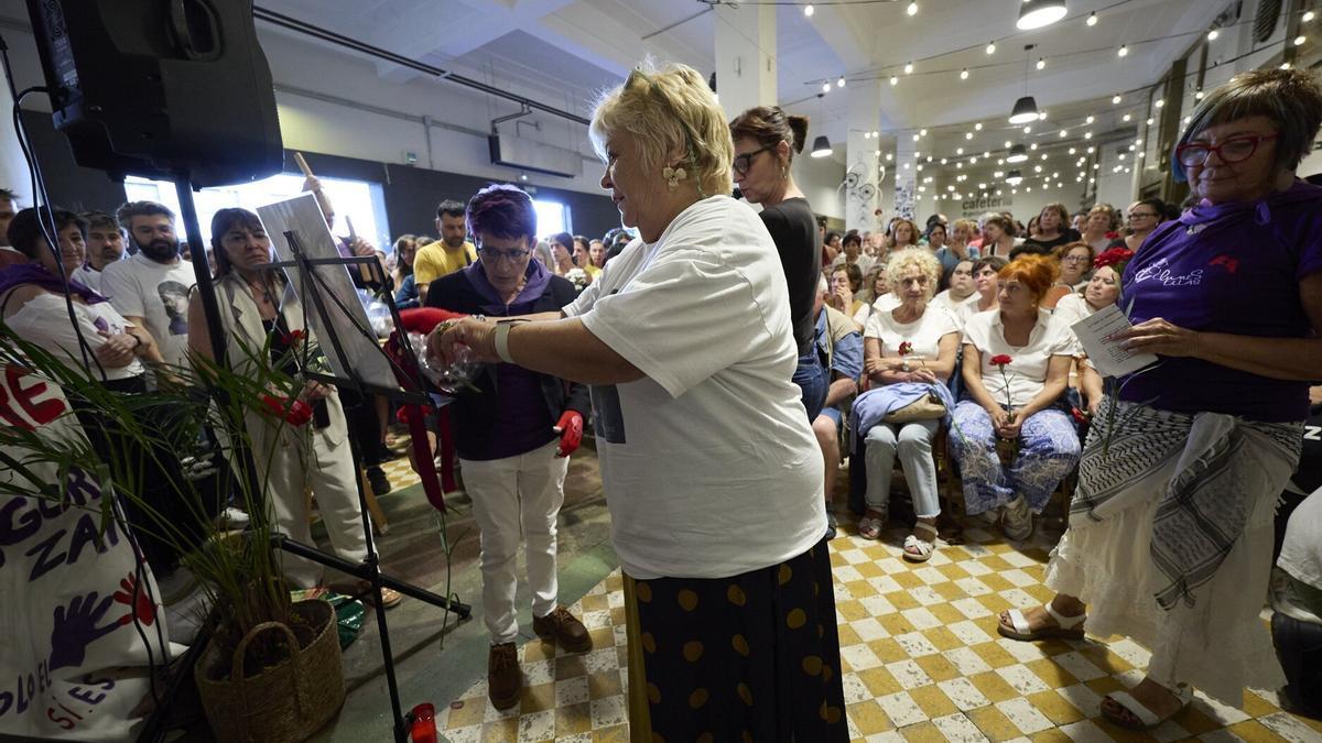 Imagen del homenaje a Nagore Laffage en Iruñea