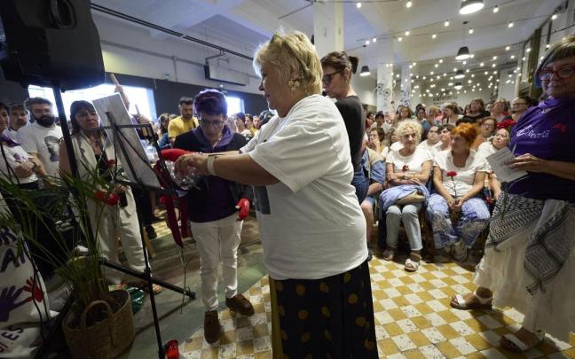 Imagen del homenaje a Nagore Laffage en Iruñea