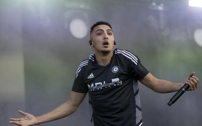 El cantante Morad durante una actuación. El cantante Morad durante una actuación.