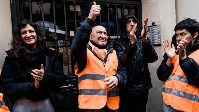 Intento de desahucio en la calle Carnero en Madrid.