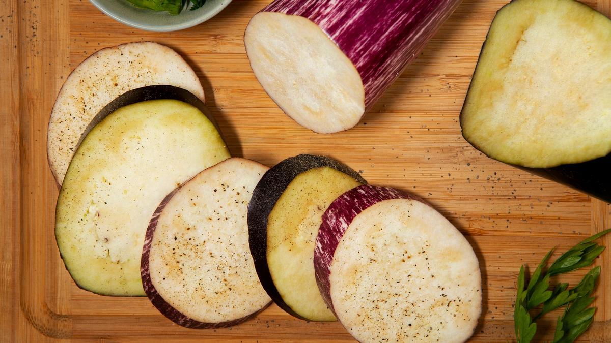 Rodajas de berenjena.