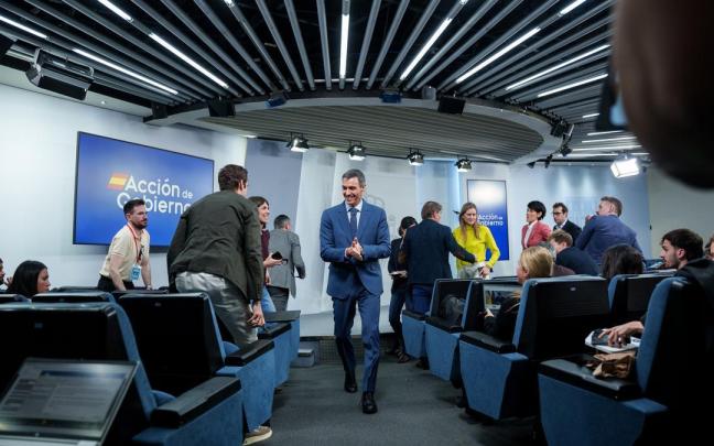 Pedro Sánchez, durante una rueda de prensa posterior al Consejo de Ministros extraordinario.