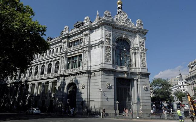 Fachada del Banco de España, situado en pleno centro de Madrid.
