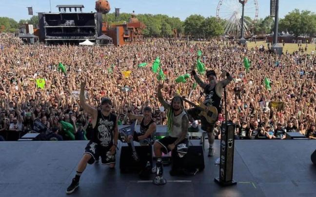 Locomuerte tras su concierto de este año en el Hellfest