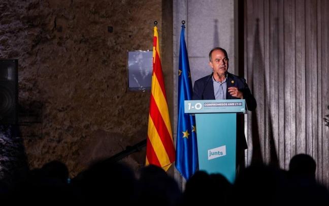 El secretario general de Junts, Jordi Turull, en el acto de este martes