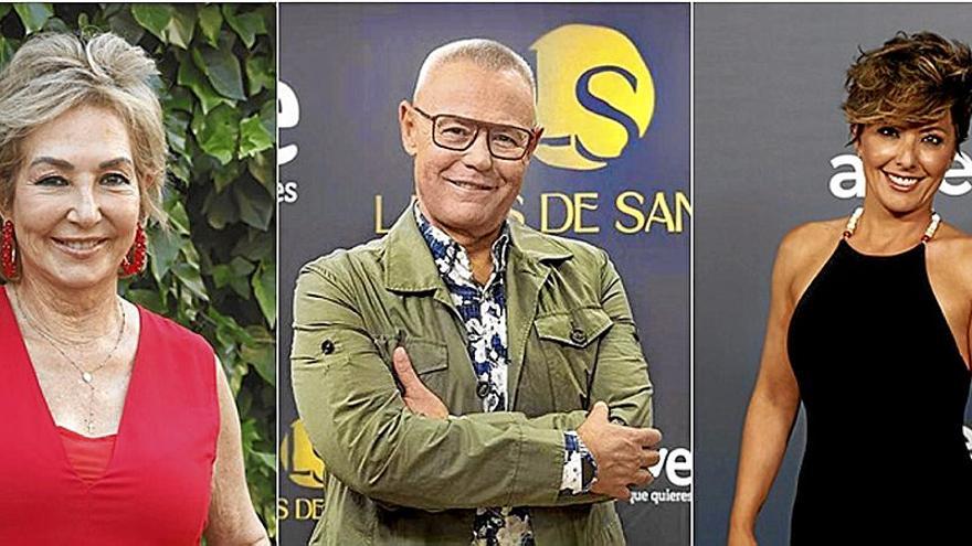Ana Rosa Quintana, Jordi Gonzalez y Sonsoles Ónega competirán en las tardes de Telecinco, La 1 y Antena 3. | FOTO: E. P. / RTVE