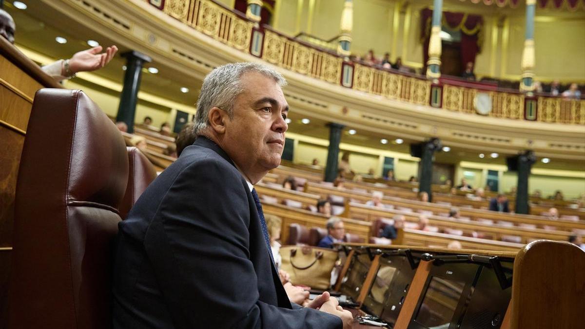 El secretario de Organización del PSOE, Santos Cerdán, en el Congreso de los Diputados.
