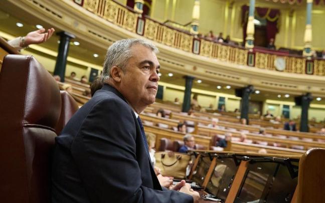 El secretario de Organización del PSOE, Santos Cerdán, en el Congreso de los Diputados.