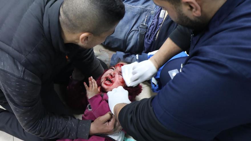 Una víctima de los ataques israelíes sobre la Franja de Gaza.