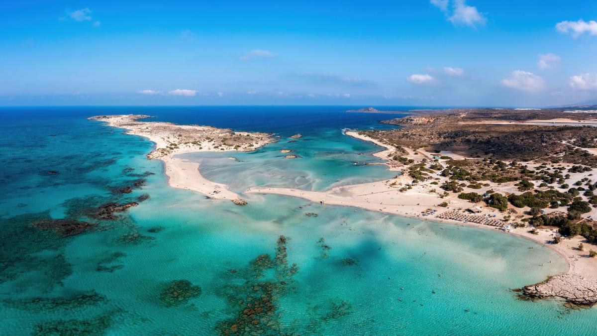 Playa Elafonisi, Creta, en Grecia.
