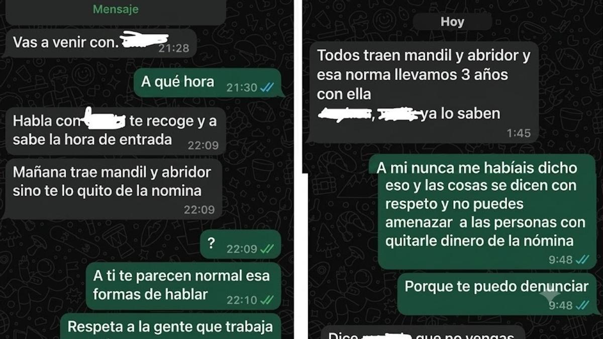 La tensa conversación que un empleado y un jefe han mantenido vía WhatsApp