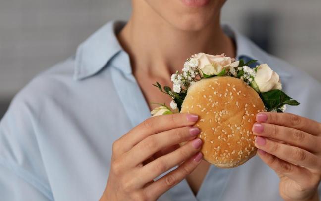 Hamburguesa en una foto de archivo