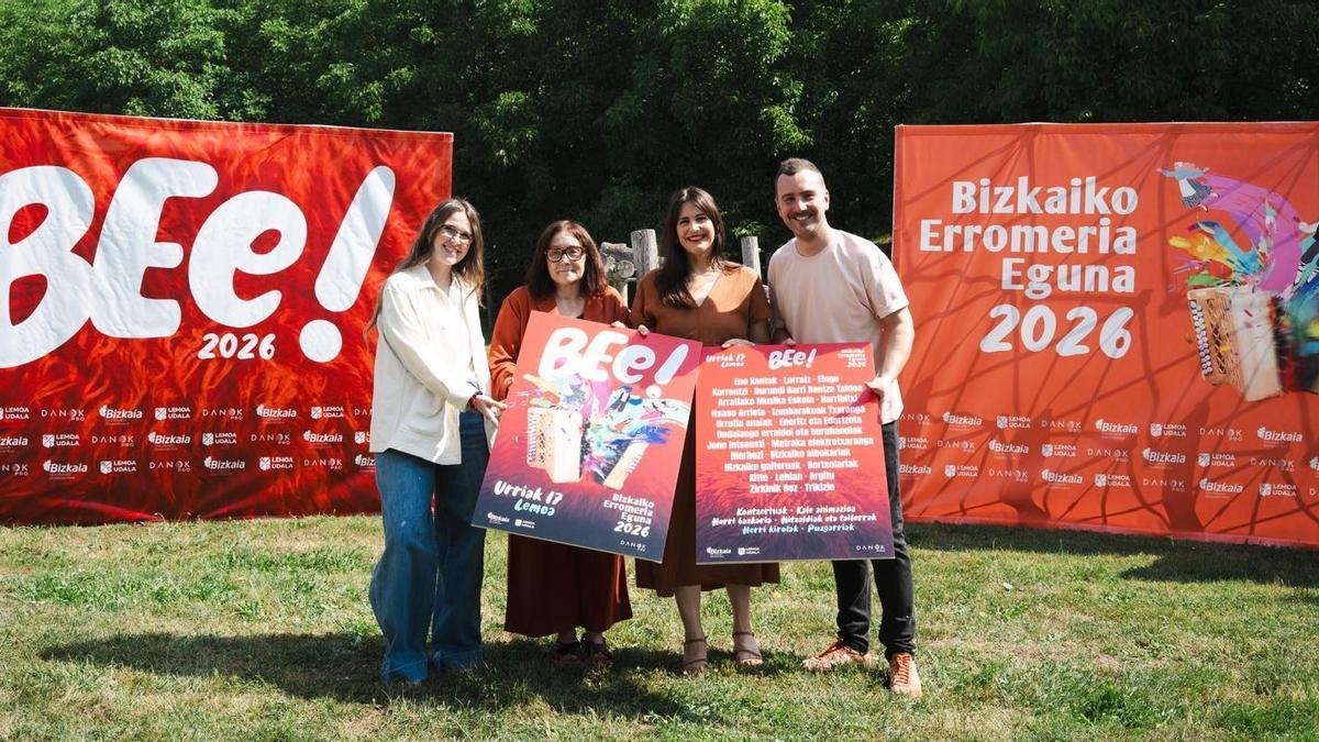 La Diputación Foral de Bizkaia, Danok Pro, el Ayuntamiento de Lemoa y Deia han presentado el segundo Bizkaiko Erromeria Eguna