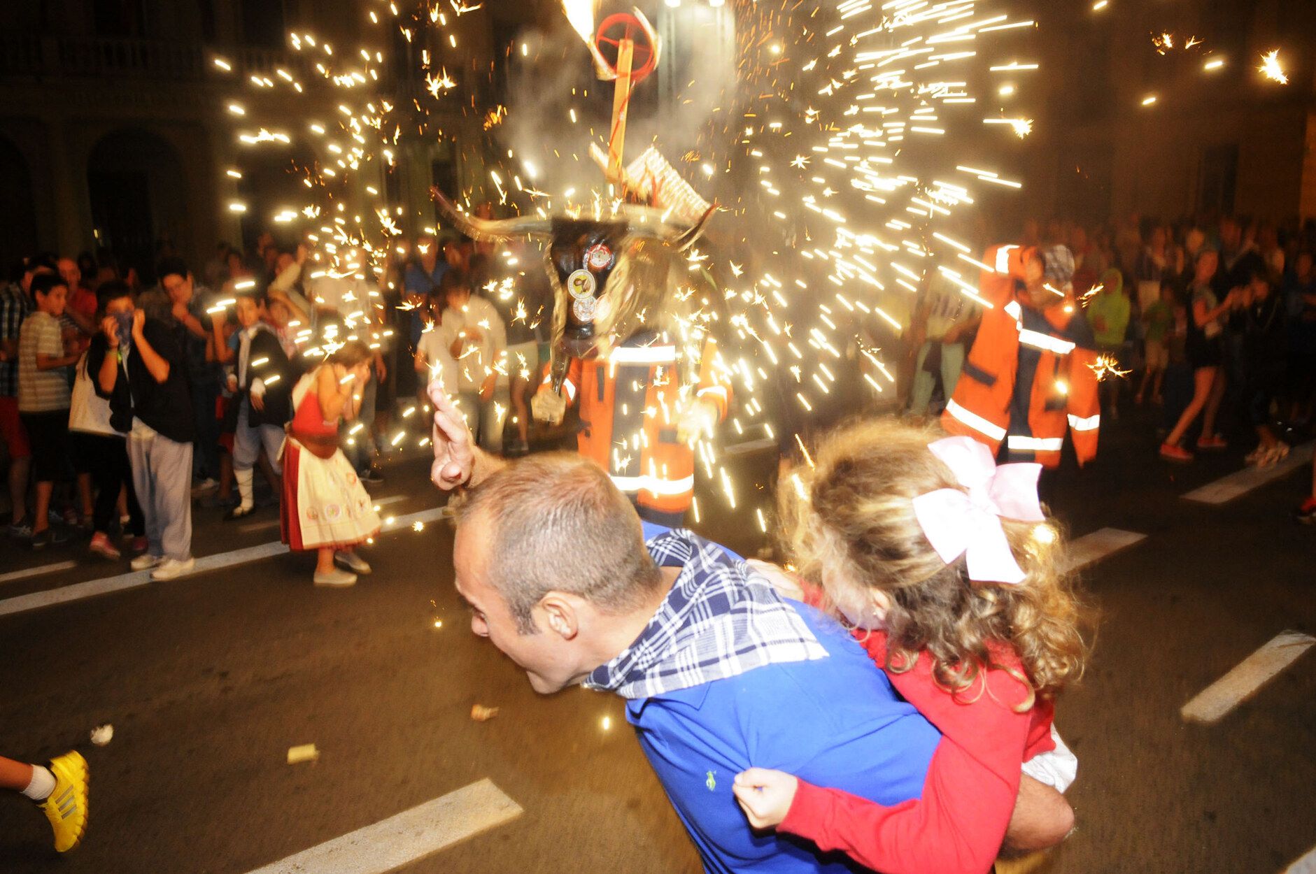 Toros de fuego.