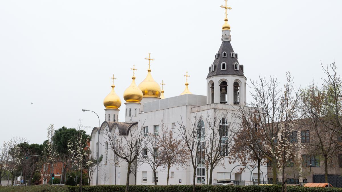 Vista de la catedral Santa María Magdalena de la Iglesia Ortodoxa Rusa, Madrid.