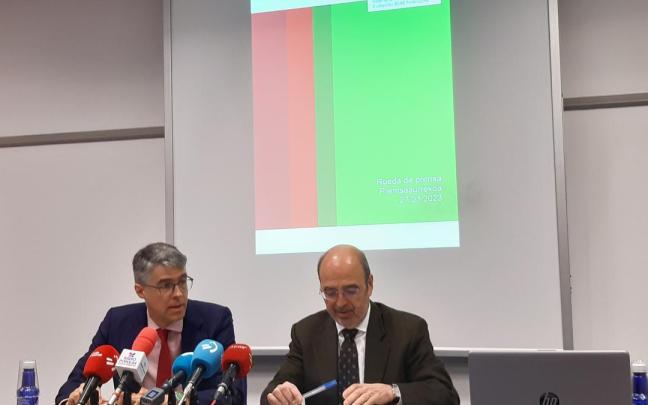 El viceconsejero Hernando Lacalle y el presidente de la Federación de EPSV, Ignacio Etxebarria. El viceconsejero Hernando Lacalle y el presidente de la Federación de EPSV, Ignacio Etxebarria.