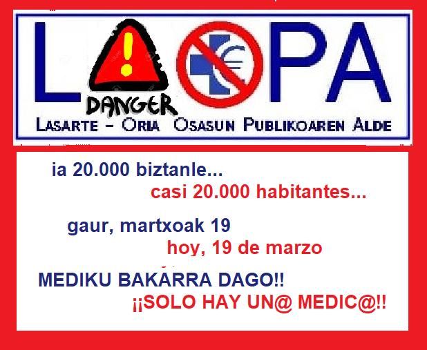 Cartel que ha colocado la LOOPA