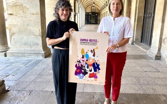 Ania Saenz de Buruaga Fernandez de Gobeoren kartela izango da Gasteizko Andre Maria Zuriaren jaien irudia.