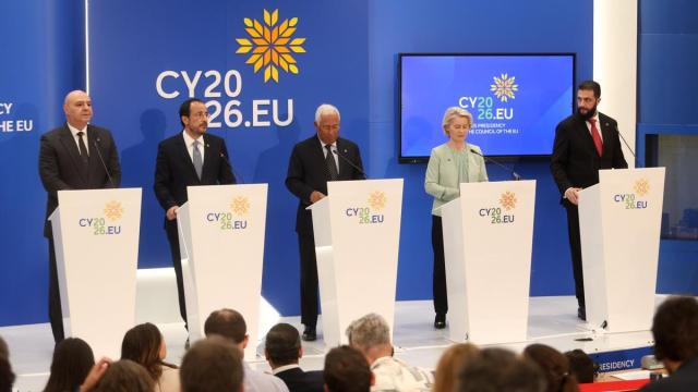 Los líders de la UE, António Costa y Ursula von der Leyen, se reúnen con los presidentes de Líbano, Chipre y Siria en Nicosia.