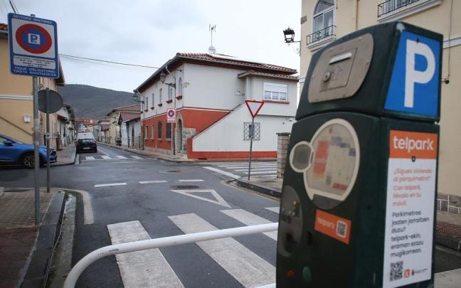 Un parquímetro en Pamplona.