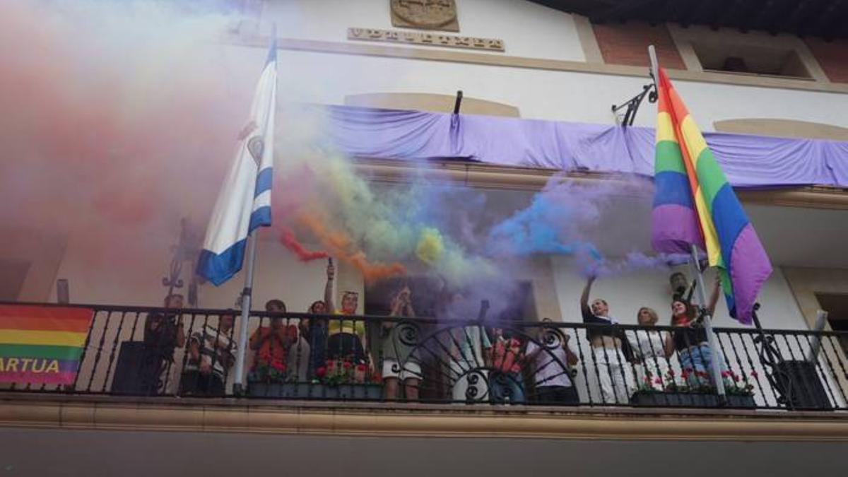 Chupinazo en las fiestas de San Pedro de Orio del año pasado.