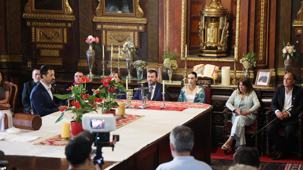 Momento del balance anual en la parroquia de Nuestra Señora de la Asunción y el Manzano