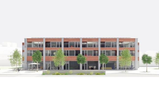 Vista en 3D del nuevo edificio de La Herrera en Pasaia