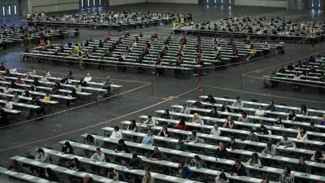 Imagen de unos exámenes para una OPE en el BEC de Barakaldo.