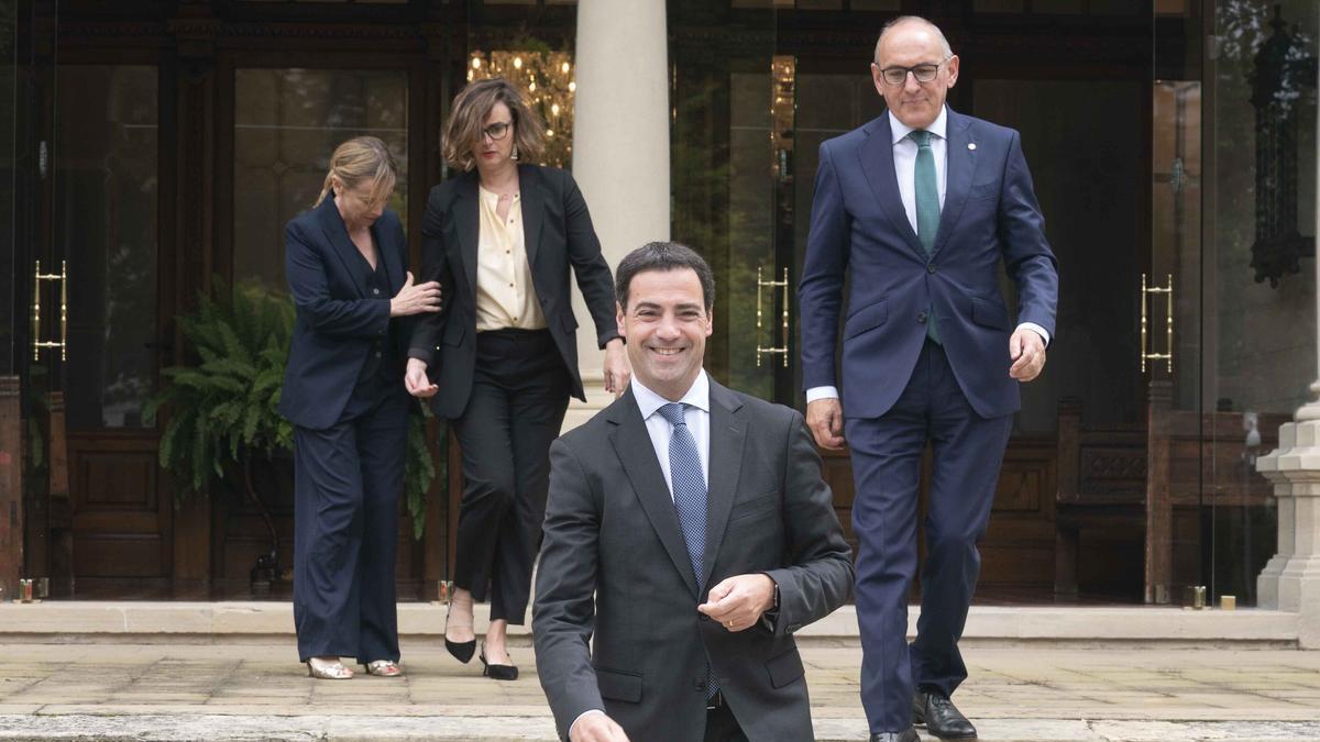 El lehendakari, Imanol Pradales, en su reciente encuentro con los diputados generales