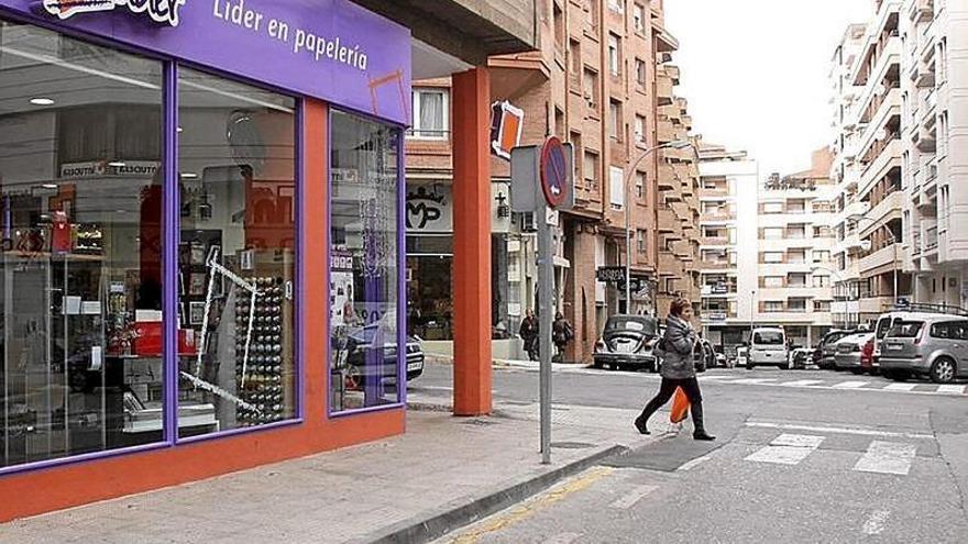 Un comercio de la calle Capuchinos de Tudela. | FOTO: F. P-N.