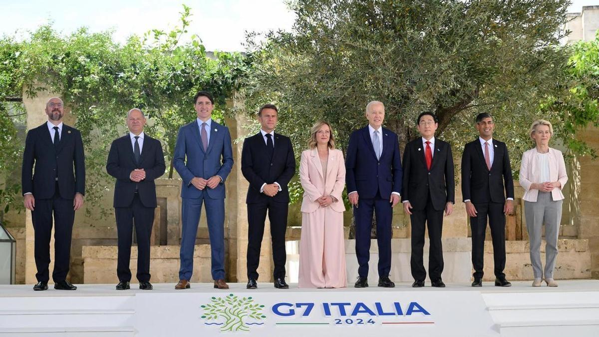 Foto de familia de los líderes del G7.