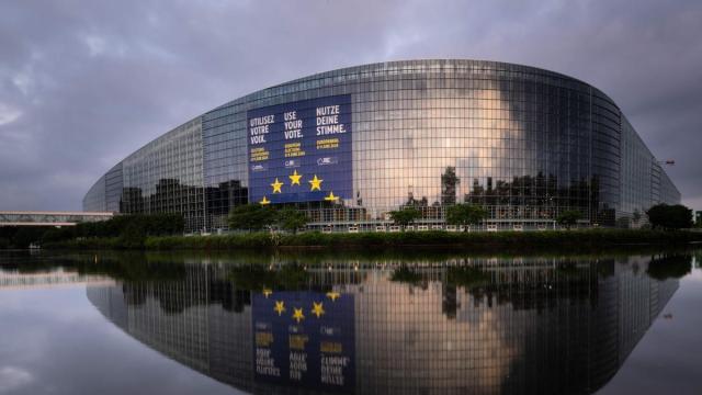Fachada del ParlamentoEuropeo en Estraburgo.