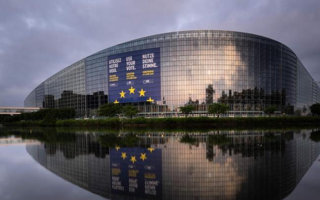 Fachada del ParlamentoEuropeo en Estraburgo.