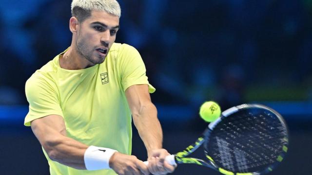 Carlos Alcaraz, durante el partido.