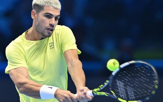 Carlos Alcaraz, durante el partido.