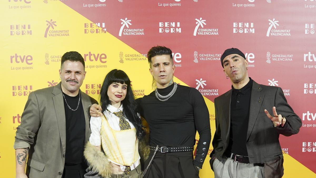 El grupo KITAI durante la bienvenida al Benidorm Fest 2026